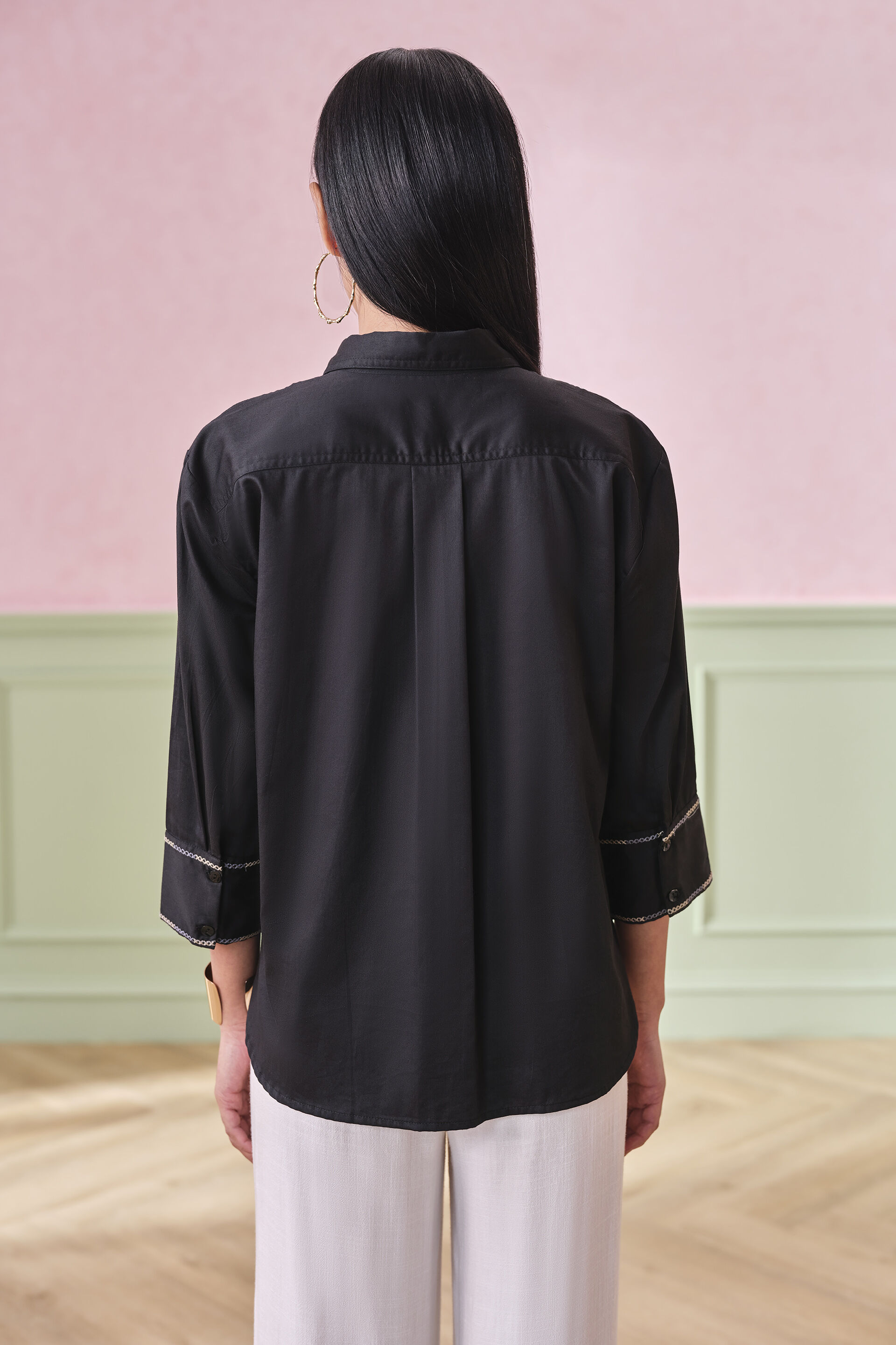 Black Diamond Cotton Shirt, Black, image 5